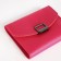 Women's wallet on the button, pink color
