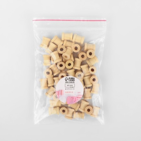 A set of wooden coils without a coating, 50 pcs, d = 0.9 × 1.2 cm-4