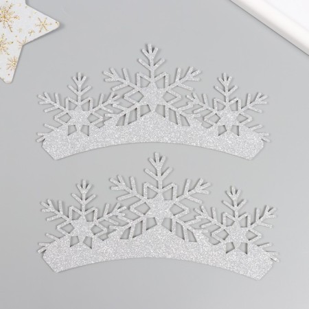 Harvesting for creativity "Crown", color silver, 18 cm (set 2 pcs)-2