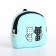 Youth backpack from textiles, 3 pockets, wallet, mint color