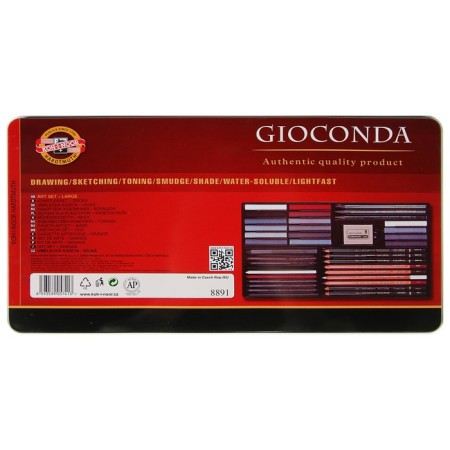 Artistic set KOH-I-NOOR 8891, Gioconda, 39 items in a metal pencil case-1