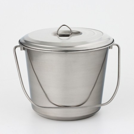 A bucket with a lid, 5 liters, a measured scale, stainless steel-5