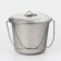 A bucket with a lid, 5 liters, a measured scale, stainless steel