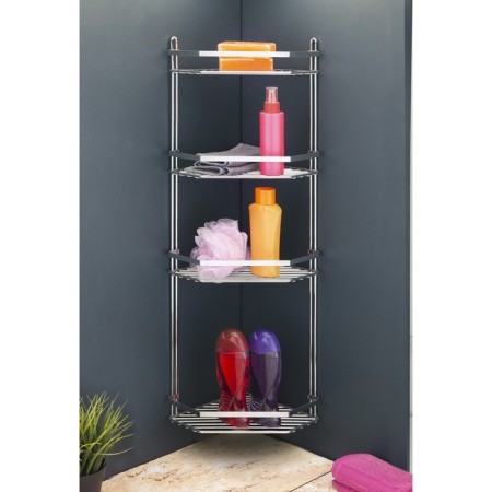 Regiment in the corner bathroom ES059 4 tiers, 20x20x76 cm, chrome-1