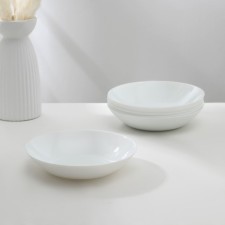 A set of soup plates Luminarc diwali, 780 ml, d = 20 cm, glass ceramics, 6 pcs, white color