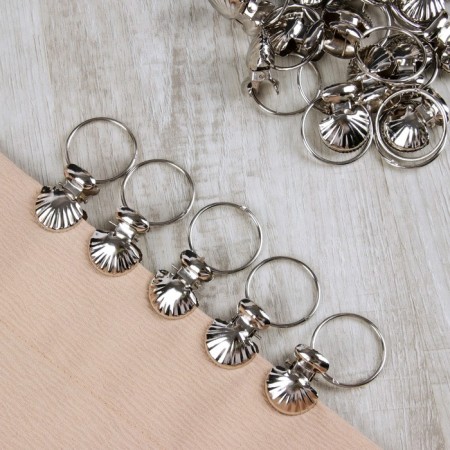 A ring for a cornice, with a clamp, d = 32/36 mm, 20 pcs, silver color-1