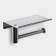 Holder for toilet paper with a shelf, 18 × 10 × 9 cm, chrome