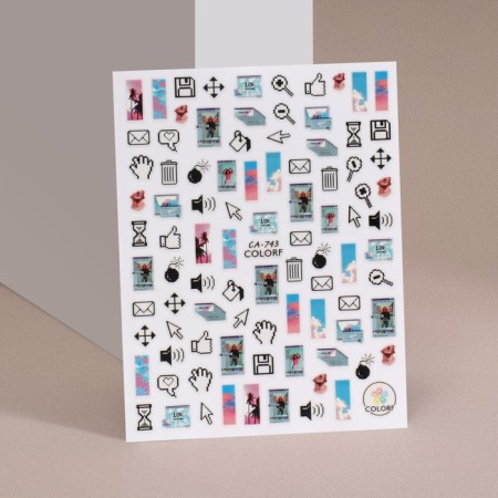 Nail stickers 10.2*8cm icons CA-743 Vygotok