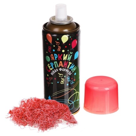 New Year's spray serpentine, 250 ml, red color, for the New Year-3