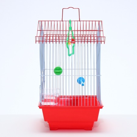 Poultry cell equipped BD-1/1D, 30 x 23 x 39 cm, red (packing 12 pcs)-2