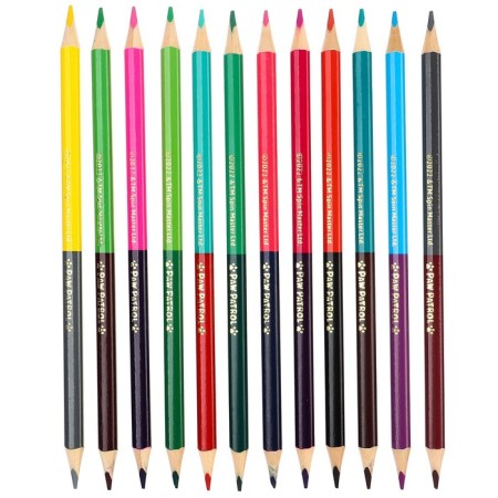 Color pencils, 24 colors, bilateral, puppy patrol-1