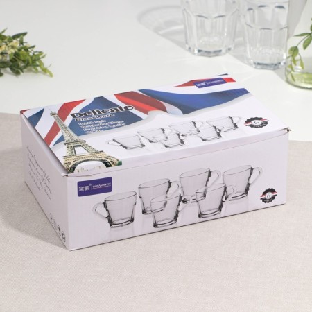 Set of mugs, glass, d = 8 cm, h = 8 cm, 190 ml, 6 pcs-3