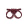 Handcuffs-ames from the cotton rope "Knot-omega", 3.3 m, black and red color