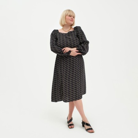 Women's dress with a cut Mist Plus-Size, size 52, black color