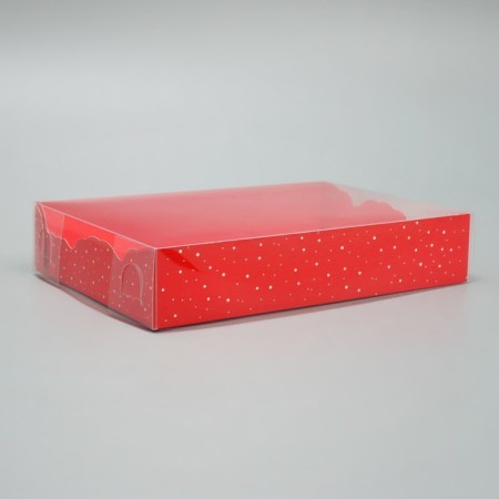 Makarun box “Happy New Year!”, Tiring bottom, 17 x 12 x 3 cm, new year-1