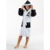Terry robe for a boy, height 134-140 cm, white color