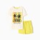 A set for a boy (T -shirt, shorts), milk color, height 116 cm