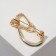Brooch "Stetoscope" medical, black color in gold