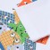 A set for the boy "Geometric figures" (T-shirt/shorts), white/orange color, height 98-104 cm
