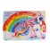 Coiling rug with non -slip coating "Rainbow" 21x14.8 cm