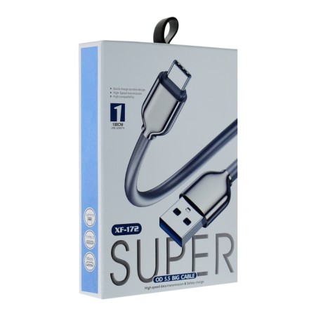 Type -C cable - USB, 6 A, TPE braid, frost -resistant, 1 meter, yellow-3