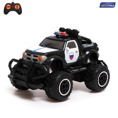 Radio -controlled jeep "Police" works on batteries, black color