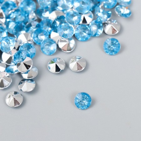 Decor for creativity in the bottle "Rhinestones. Light-blue" set 250 pcs d = 0.6 cm 4x3x3 cm-1