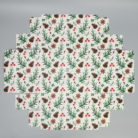Gift Box "Happiness in the New Year", wreath, 32 x 24 x 9 cm, New Year-6