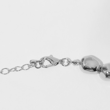 Piece on a decorative basis "heart" voluminous, color silver with gold, 40 cm-2