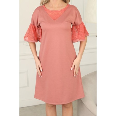 Female dress, size 46, peach color-1