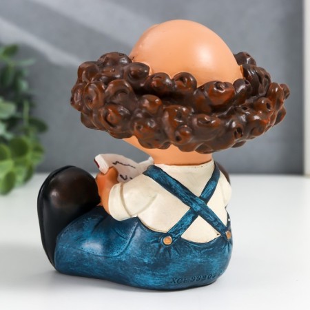 Souvenir Polystone stand for the glasses "Grandpa with a book" 13x10x11 cm-4