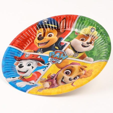 Paper plate "Happy Birthday!", Puppy patrol 18 cm-1