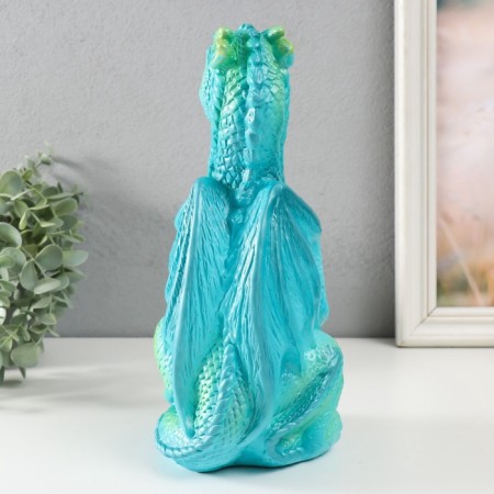 Figure "Dragon" 25x12x13 cm, turquoise-3