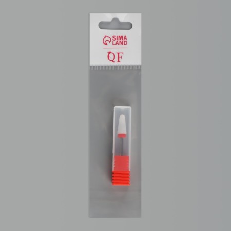 Ceramic milling cutter for the “cone” manicure, small cut, 6 × 13 mm, in a plastic case, white color-6