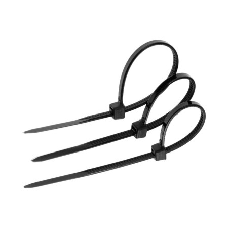 Nylon clamp, plastic, 2.5x100 mm, black, in the package 100 pcs.