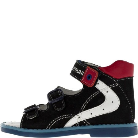 Baby sandals, size 28, blue-white color-1