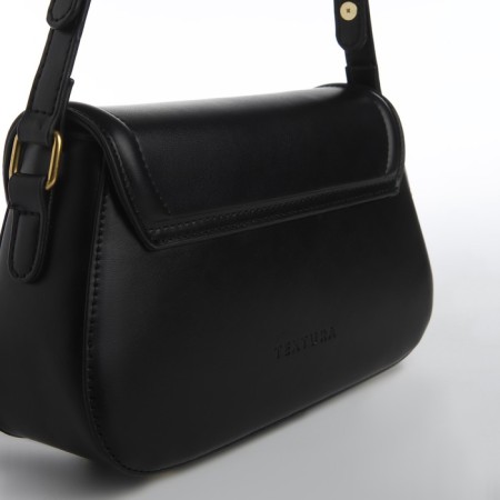 Women's bag Textura, messenger, average size, black color-3