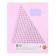 Notebook 18 sheets, in a cage, "flamingo", embossing, cover covering cardboard, 5 designs in the block
