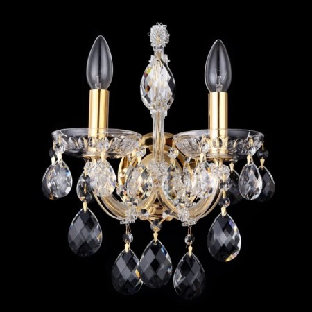 Bra Crystal Lux, Isabel 2080/402, E14, 2x60 W, 37x23 cm, gold color