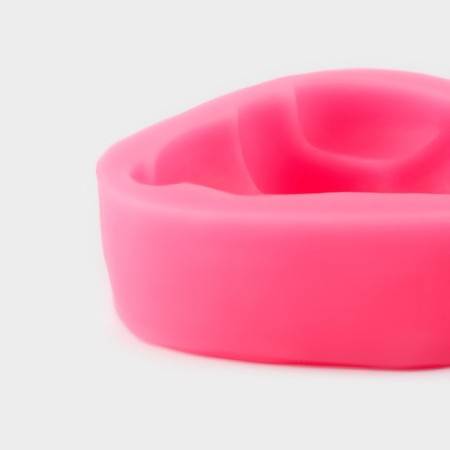 Mold Dolyana "Bunny", silicone, 9.5 × 8 × 3 cm, pink color-3