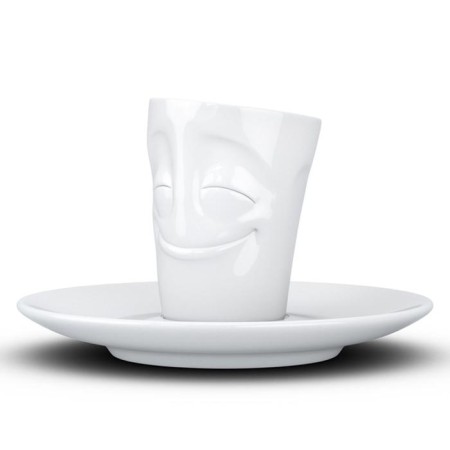 Coffee cup with a saucer TASSEN CHEERY, 80 ml, white color-8