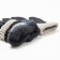 Baby gloves, black color, size 14