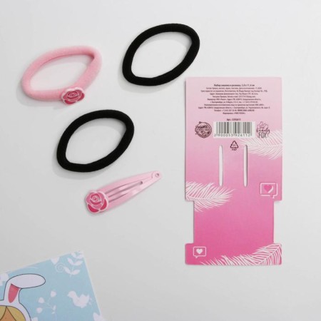 Gum and hairpin "Beauty", set-4