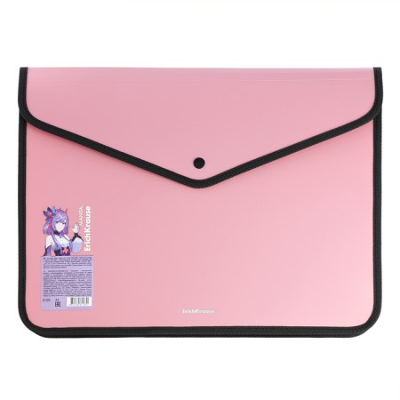 Folder-convert on the button, A4, 600 μm, Erichkrause "Matt Manga", with a textile insert, with an extension, opaque mix-2