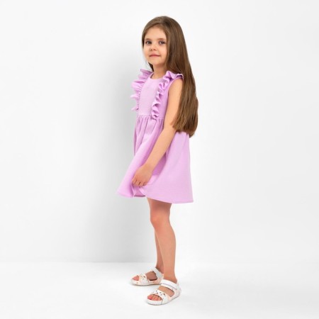 Платье детское с рюшей KAFTAN "Муслин", р 26 (80-86см), лиловый-4