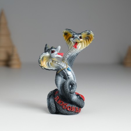 Polystone souvenir "Snakes Dark in the embrace" 5.8x4.8x9 cm