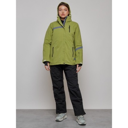 Ski suit female, size 54, khaki color-4