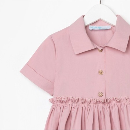 Платье для девочки с воротником KAFTAN, размер 30 (98-104), цвет пудра-5