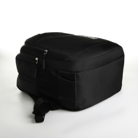 Youth backpack from lightning textiles, 5 pockets, black/gray color-4