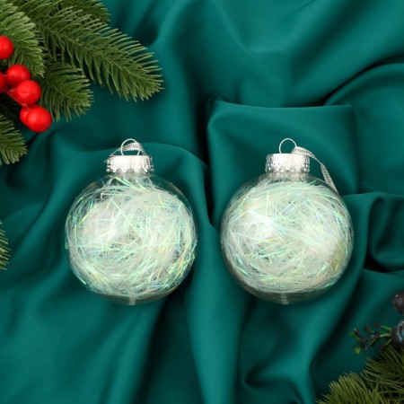 Set of balls plastic D-8 cm, 2 pcs "Shine" mother